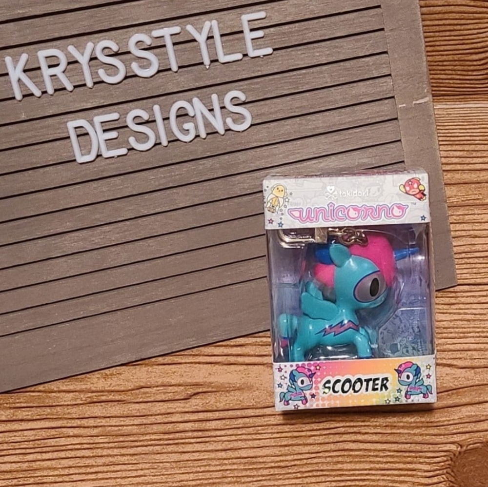 Tokidoki Unicorno Scooter Bag Charm Keychain